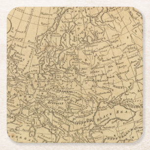 Posavasos Cuadrado De Papel Europa 4 2