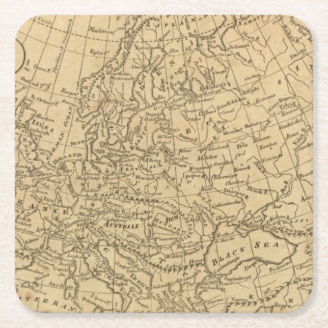Posavasos Cuadrado De Papel Europa 4 2 (Anverso)