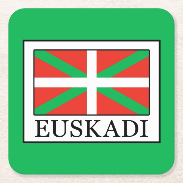 Posavasos Cuadrado De Papel Euskadi (Anverso)