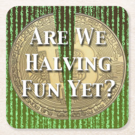 Posavasos Cuadrado De Papel Evento Bitcoin Halving