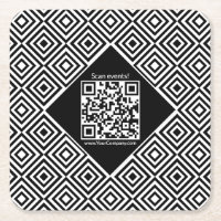 Evento escaneado de código QR, CTA y www Black & W