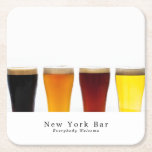 Posavasos Cuadrado De Papel Exhibición de cerveza y acela, pub/cervecería<br><div class="desc">Exhibición de Cervezas y Alas,  Astras de papel Pub/Cervecería por la Tienda de tarjetas de visita.</div>