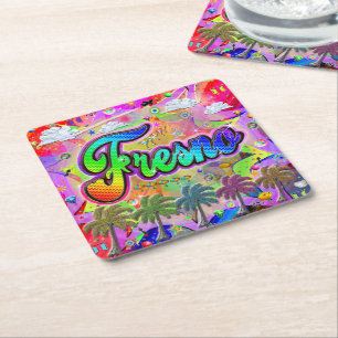 Posavasos Cuadrado De Papel Expreso Fresnal Vista Coaster