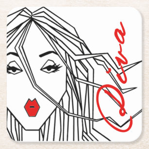 Posavasos Cuadrado De Papel Extensiones de una diva