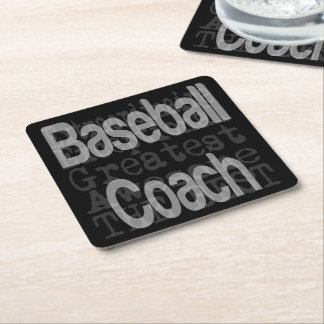 Posavasos Cuadrado De Papel Extraordinaria entrenadora de béisbol