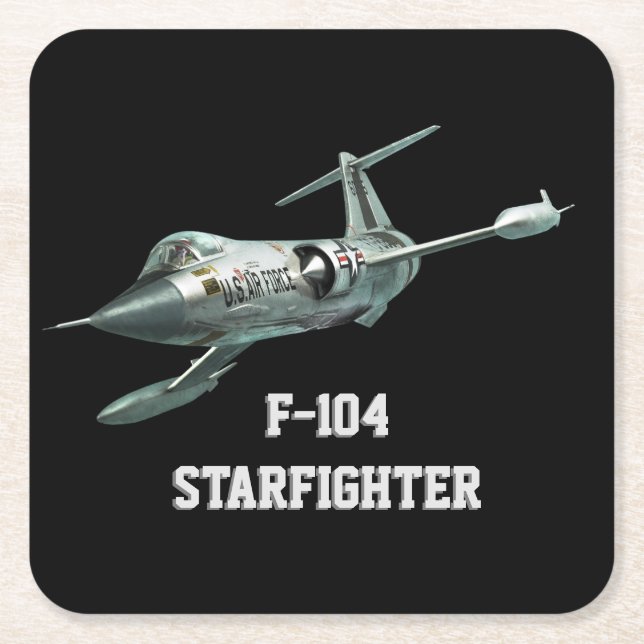 Posavasos Cuadrado De Papel F-104 Starfighter ペーパーコースター (Anverso)