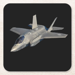 Posavasos Cuadrado De Papel F-35 Luchador Lightning II Panther Jet
