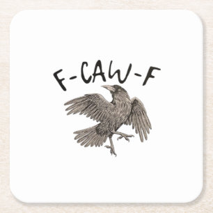 Posavasos Cuadrado De Papel F-Caw-F Clásico Estético Casual