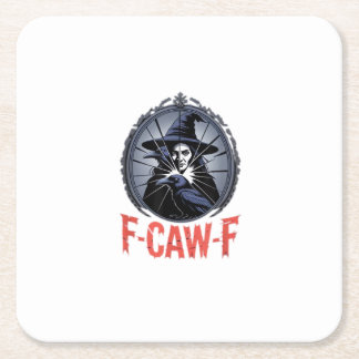 Posavasos Cuadrado De Papel F-Caw-F Classic Retro Graphic