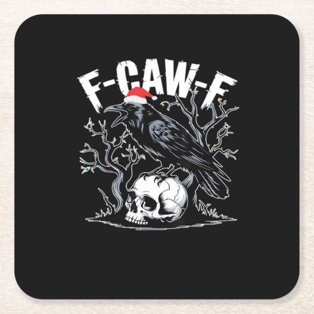 Posavasos Cuadrado De Papel F-Caw-F Funny Trendy (Anverso)