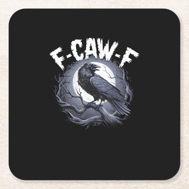 Posavasos Cuadrado De Papel F-Caw-F Minimal Limpio (Anverso)