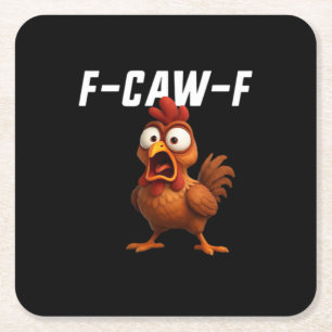 Posavasos Cuadrado De Papel F-Caw-F Pollo Divertido Pollo F-Caw-F Accesorios G