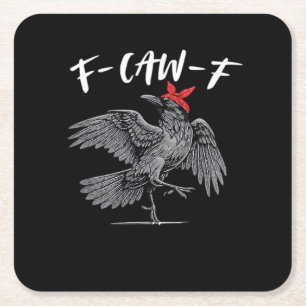 Posavasos Cuadrado De Papel F-Caw-F Retro Clásico
