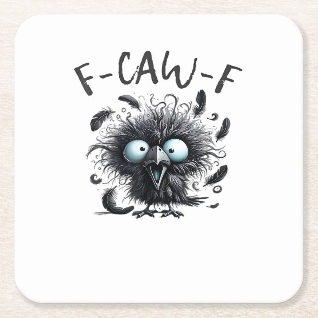 Posavasos Cuadrado De Papel F Caw F Retro Classic Style (Anverso)