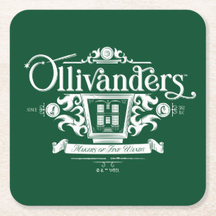 Posavasos Cuadrado De Papel Fabricantes OLIVANDERS™ de varas finas