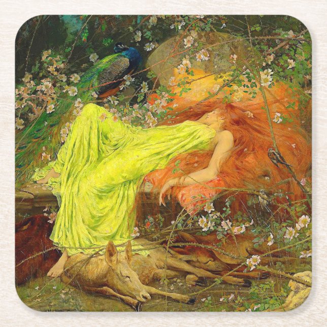 Posavasos Cuadrado De Papel Fairy Tale Arthur Wardle (Anverso)