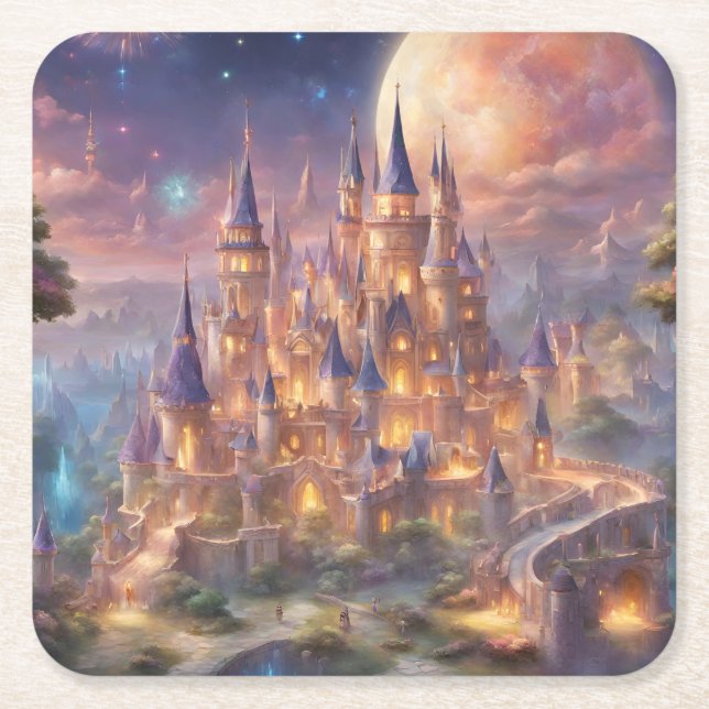 Posavasos Cuadrado De Papel Fairy Tale Dreams (Anverso)