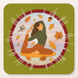 Posavasos Cuadrado De Papel Fall