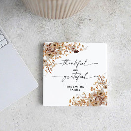 Posavasos Cuadrado De Papel Fall Leaves Thanksgiving Dinner