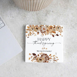 Posavasos Cuadrado De Papel Fall Leaves Thanksgiving Dinner