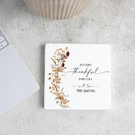 Posavasos Cuadrado De Papel Fall Leaves Thanksgiving Dinner