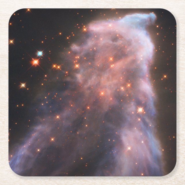 Posavasos Cuadrado De Papel Fantasma de Cassiopeia Nebula (Anverso)