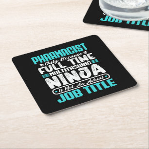 Posavasos Cuadrado De Papel Farmacia Funcionaria Farmacia Funcionaria