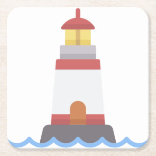 Posavasos Cuadrado De Papel Faro