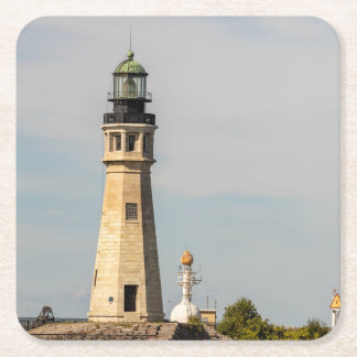 Posavasos Cuadrado De Papel Faro de Búfalo