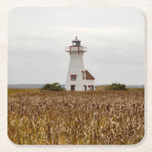 Posavasos Cuadrado De Papel Faro de East Point