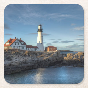 Posavasos Cuadrado De Papel Faro principal de Portland