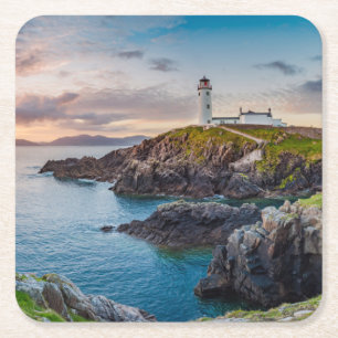 Posavasos Cuadrado De Papel Faros   Fanad Head Lighthouse Ireland