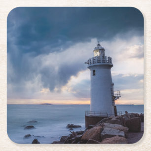 Posavasos Cuadrado De Papel Faros Faro de Cape Irago