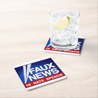 Posavasos Cuadrado De Papel Faux News