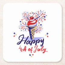 Feliz 4 de julio Fiesta de verano de helados de he