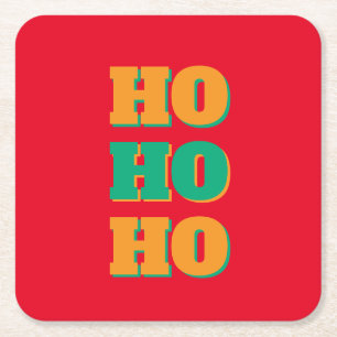Posavasos Cuadrado De Papel Feliz Año Nuevo Feliz Navidad Temporada de Vacacio
