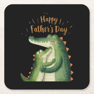 Posavasos Cuadrado De Papel Feliz Día del Padre