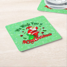 Feliz Papá Noel de Navidad con Caña de Piedras Neg