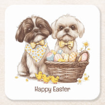 Feliz Pascua Perros Shih Tzu