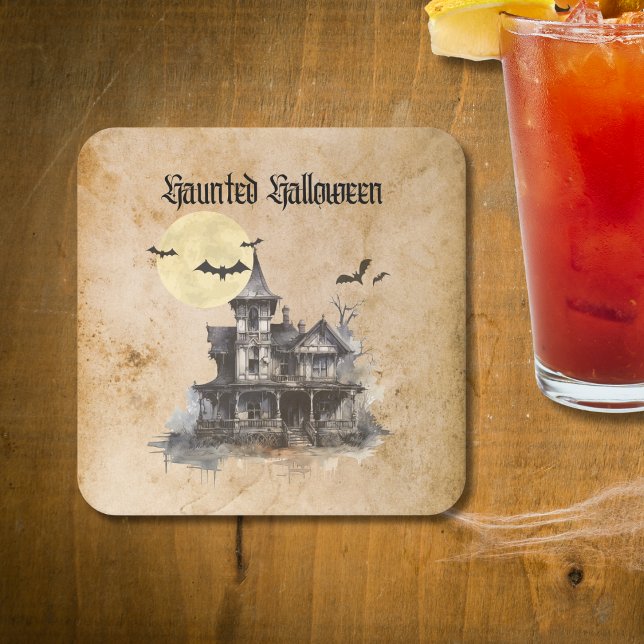 Posavasos Cuadrado De Papel Festejando a Scary Halloween (Subido por el creador)