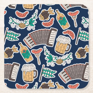 Posavasos Cuadrado De Papel Festival de cerveza alemana Oktoberfest
