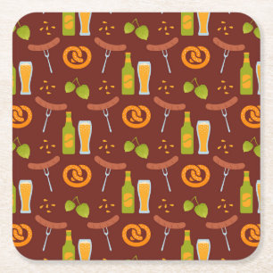 Posavasos Cuadrado De Papel Festival de cerveza alemana Oktoberfest