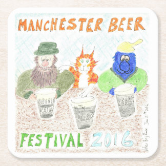 Posavasos Cuadrado De Papel Festival de Cervezas de Manchester cada año