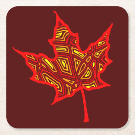 Posavasos Cuadrado De Papel Fier Leaf