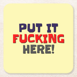 Posavasos Cuadrado De Papel Fiesta Coasters