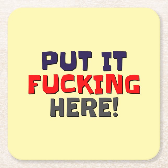 Posavasos Cuadrado De Papel Fiesta Coasters (Anverso)