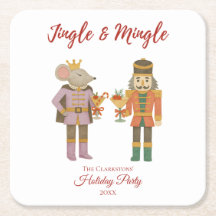 Fiesta de cóctel Jingle Mingle personalizado blanc