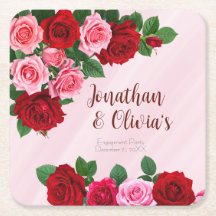 Fiesta de compromiso con rosas