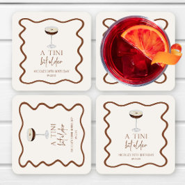 Posavasos Cuadrado De Papel Fiesta de cumpleaños de Expresso Martini, un poco 