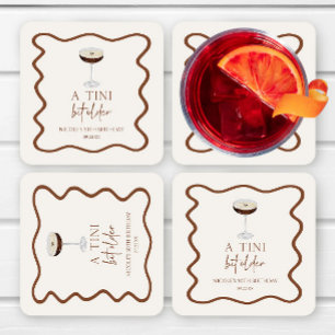 Posavasos Cuadrado De Papel Fiesta de cumpleaños de Expresso Martini, un poco 